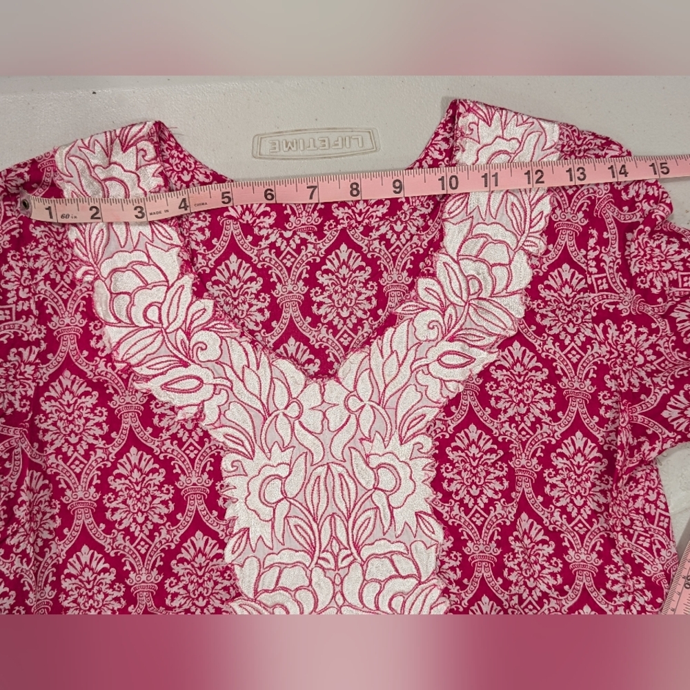 Elegant Pink Floral Women's Top